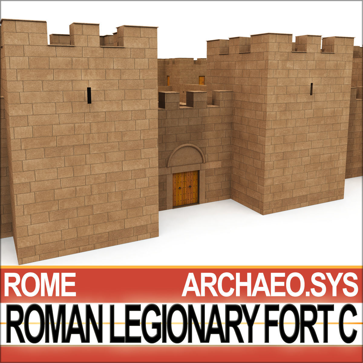 Roman Legionary Fort C 3D model_9