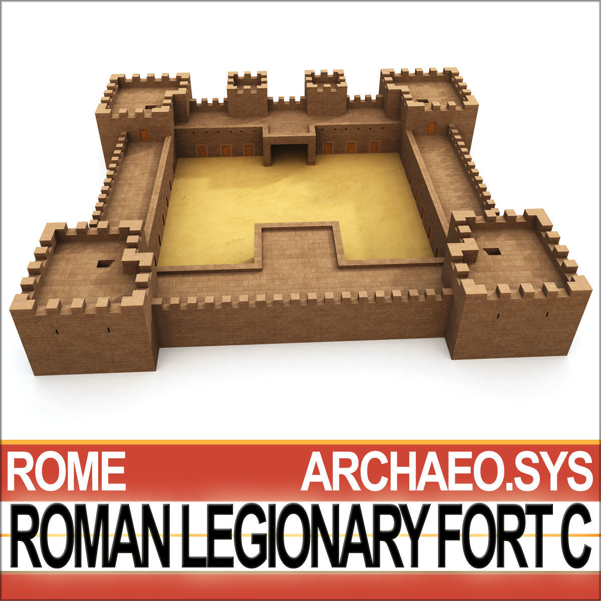 Roman Legionary Fort C 3D model_4