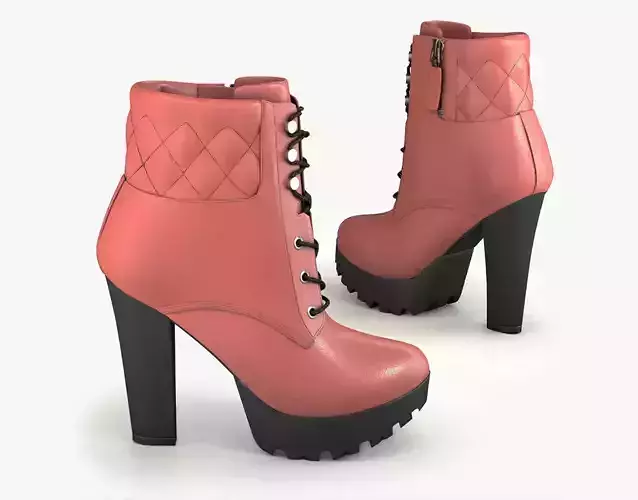 Clarissa suede ankle boot 3D model