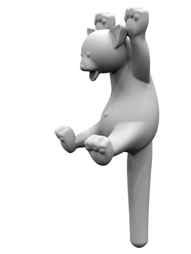 Scared Red Panda toy 3d-print 3D print model