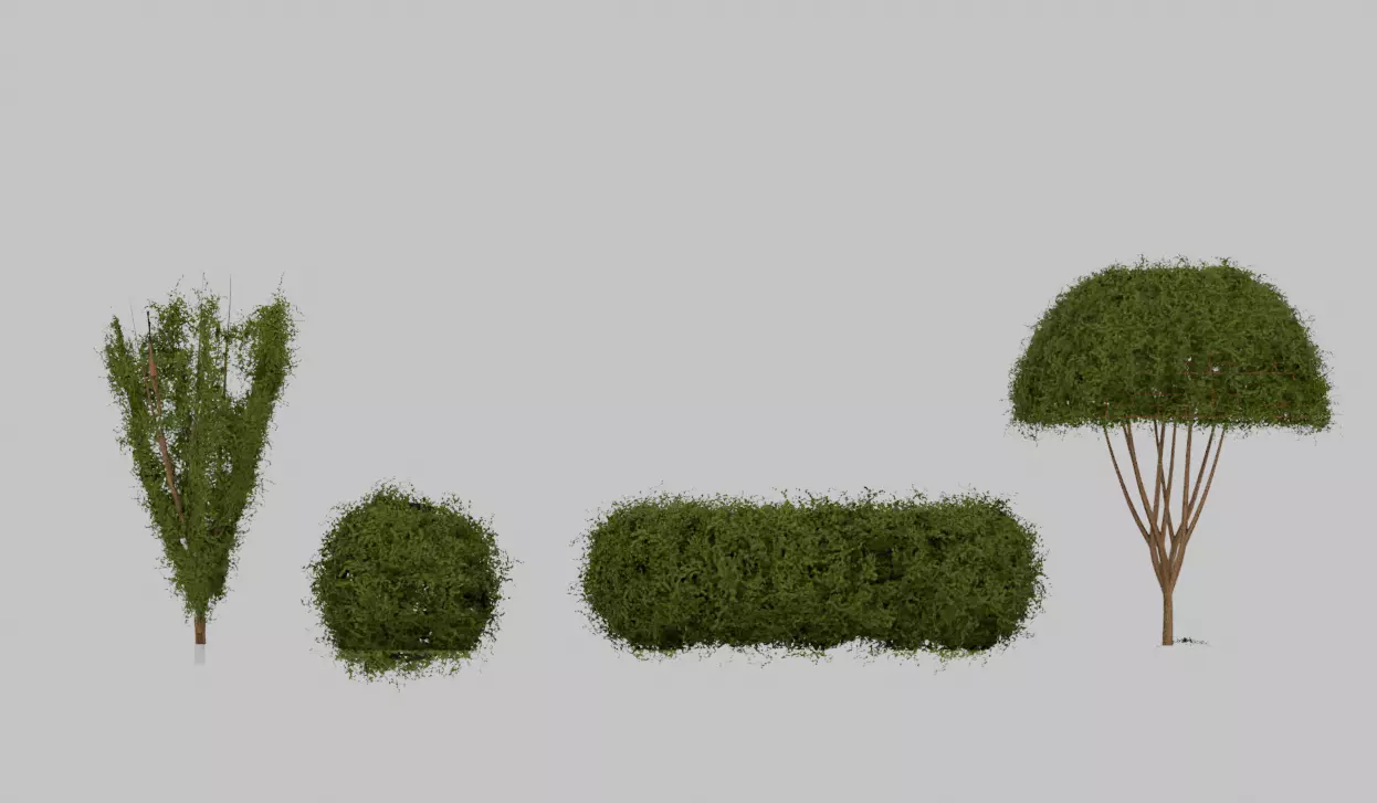 High Poly-Topiary Plant Collection 3D model