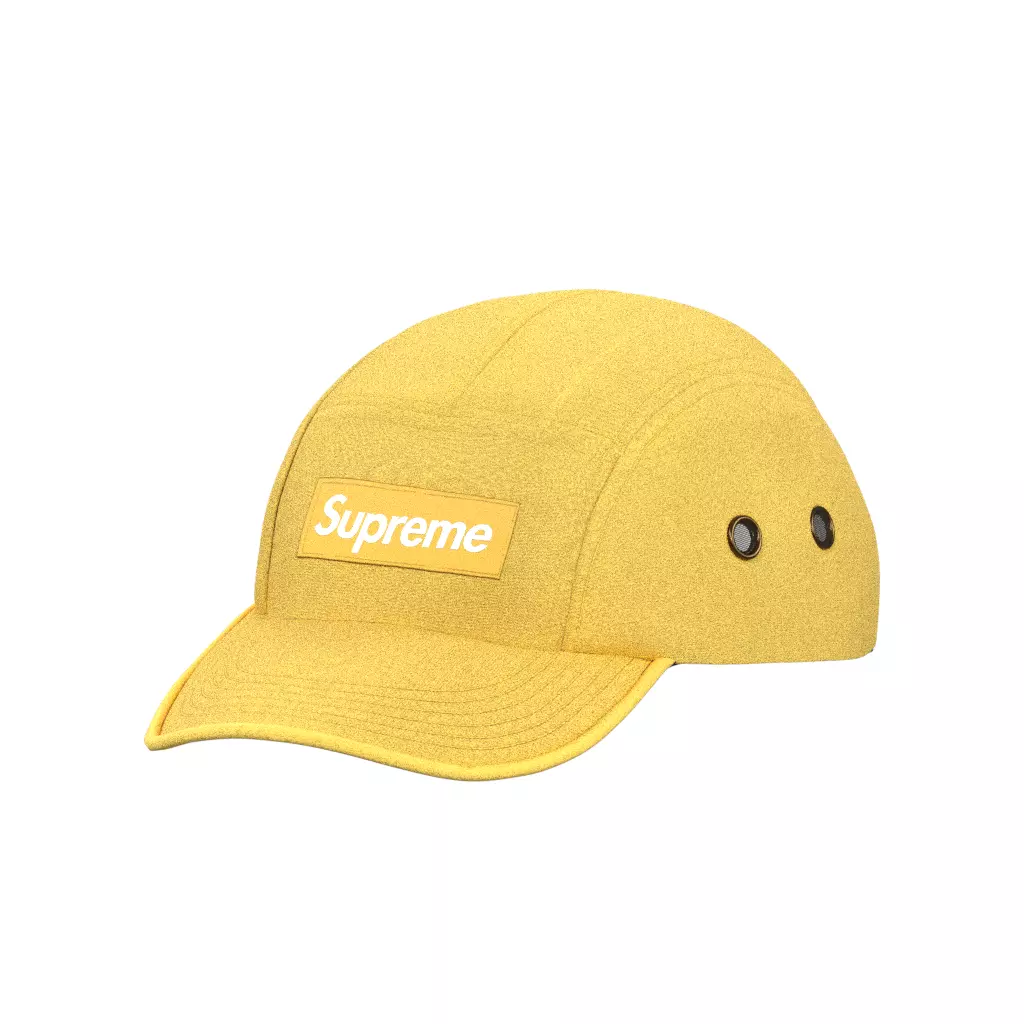 Supreme Brushed Cordura Camp Cap Pale Yellow Low-poly 3D model
