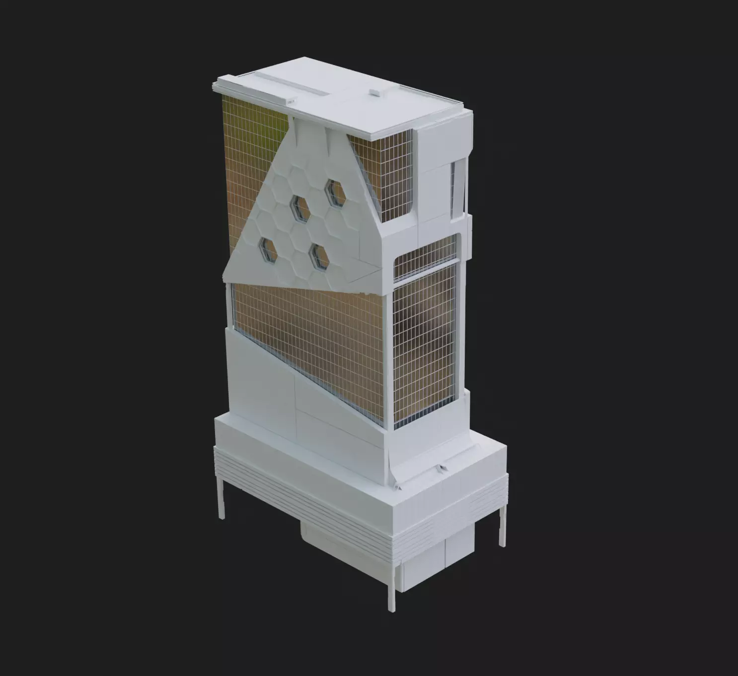 Hexagonal Building 3D model