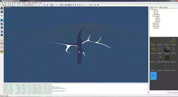 dead tree without texture