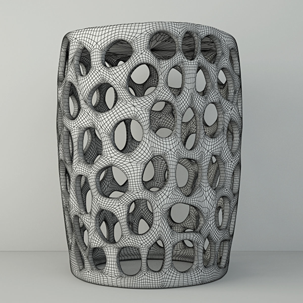 Openwork stool 3D model_1