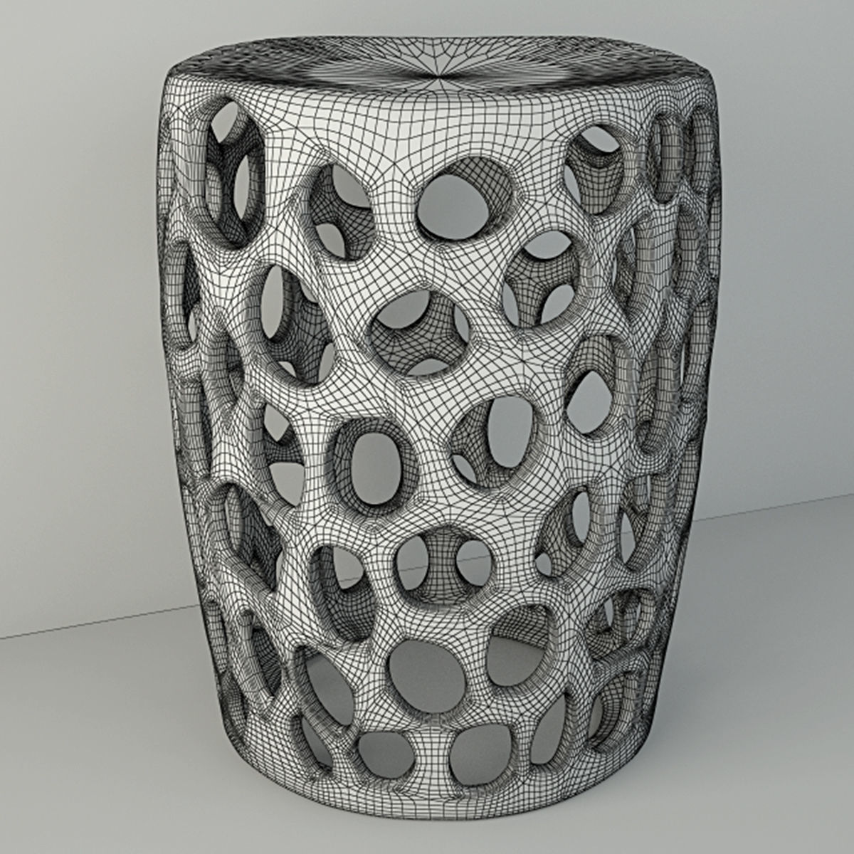 Openwork stool 3D model_3