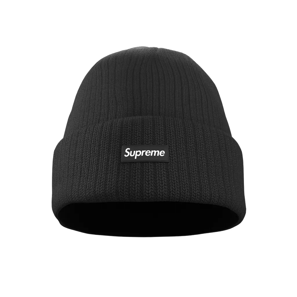 Supreme Overdyed Black Beanie Low-poly 3D model