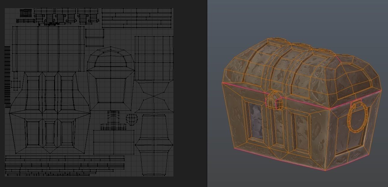 Low poly treasure chest Free low-poly 3D model_3