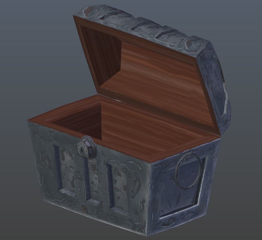 Low poly treasure chest Free low-poly 3D model_1