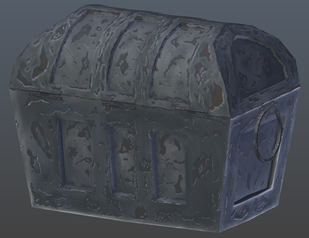 Low poly treasure chest Free low-poly 3D model_2