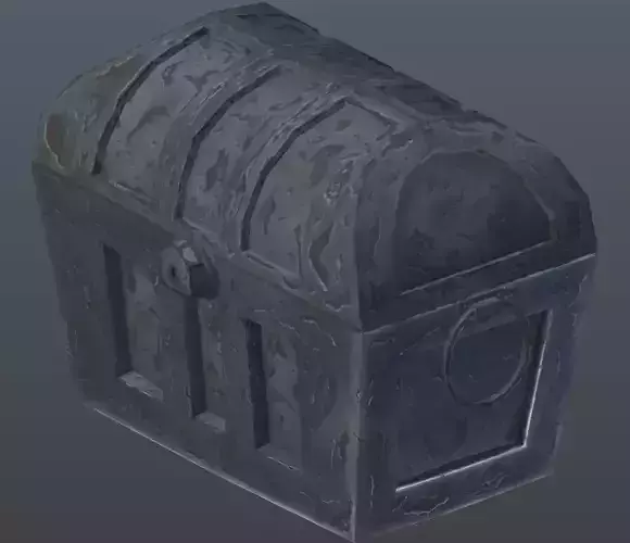 Low poly treasure chest Free low-poly 3D model