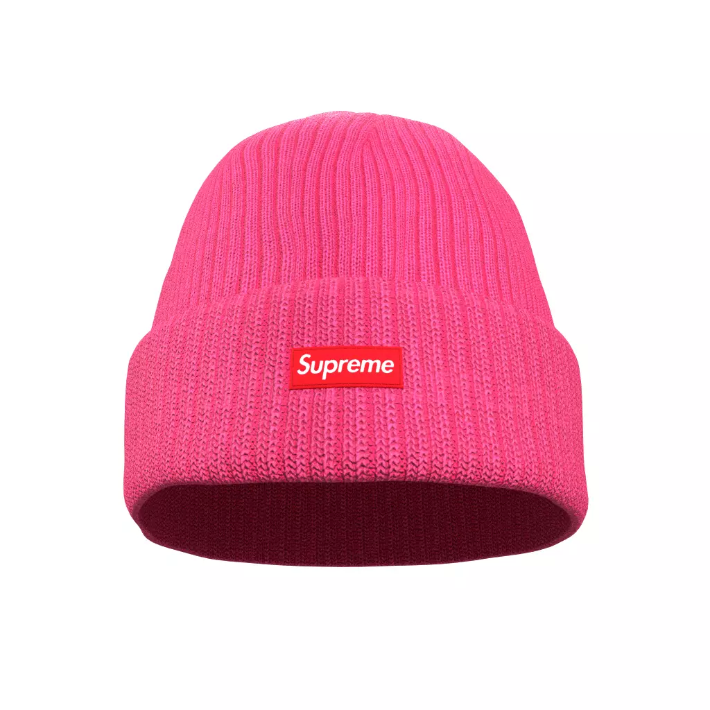 Supreme Overdyed Beanie Pink Low-poly 3D model