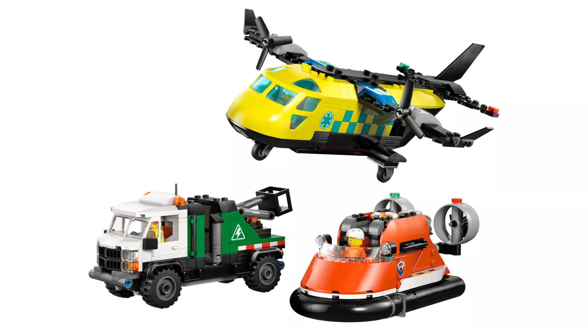 TwindBricks3D - 60505 Airplane-Service Truck-Hovercraft Remix 3D print model