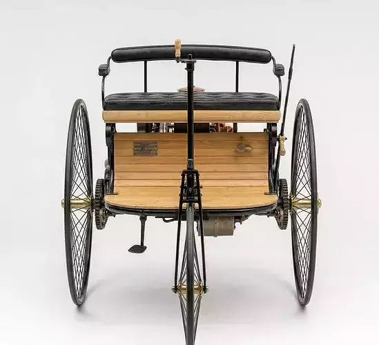 1886 Benz Patent-Motorwagen Low-poly 3D model 7