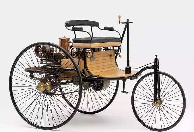 1886 Benz Patent-Motorwagen Low-poly 3D model