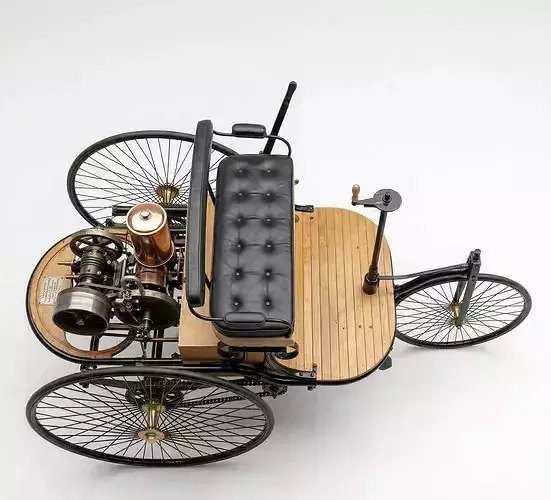 1886 Benz Patent-Motorwagen Low-poly 3D model 5