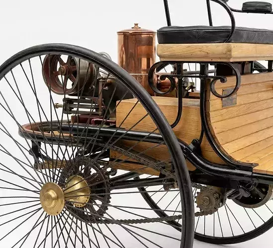 1886 Benz Patent-Motorwagen Low-poly 3D model 4