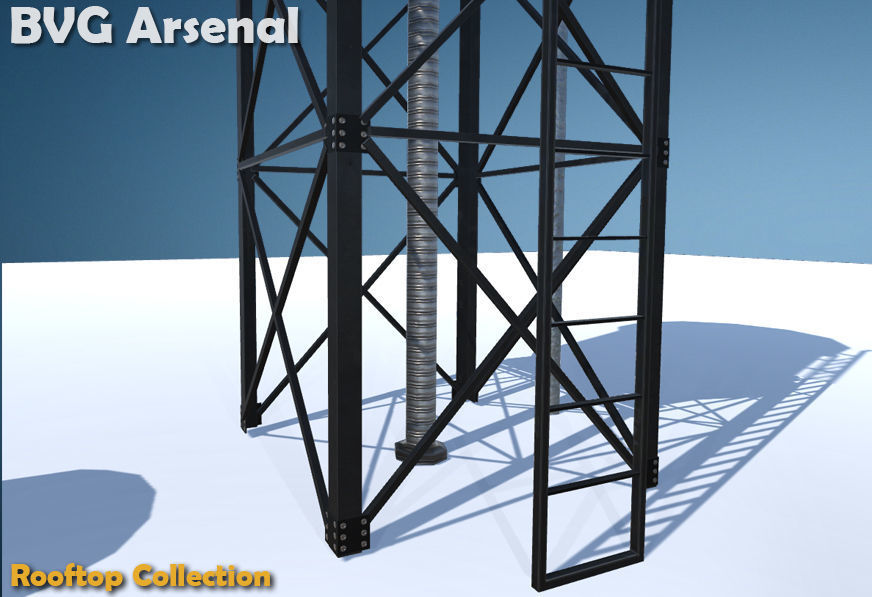 Rooftop Collection - HQ Low-poly 3D model_15