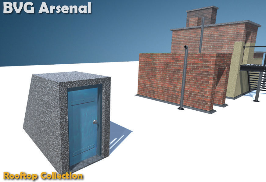 Rooftop Collection - HQ Low-poly 3D model_37