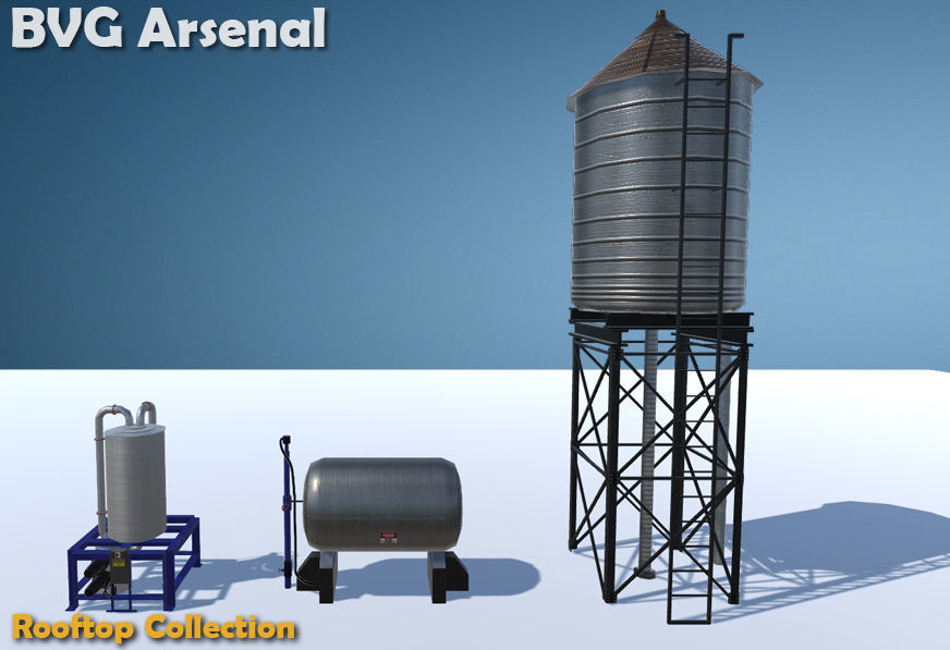 Rooftop Collection - HQ Low-poly 3D model_39