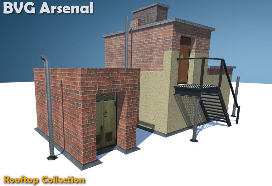 Rooftop Collection - HQ Low-poly 3D model_69
