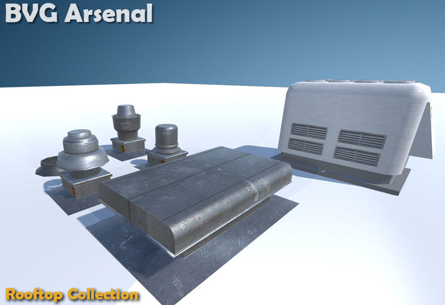 Rooftop Collection - HQ Low-poly 3D model_11