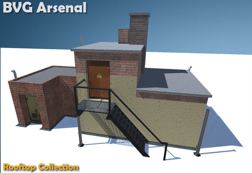 Rooftop Collection - HQ Low-poly 3D model_29