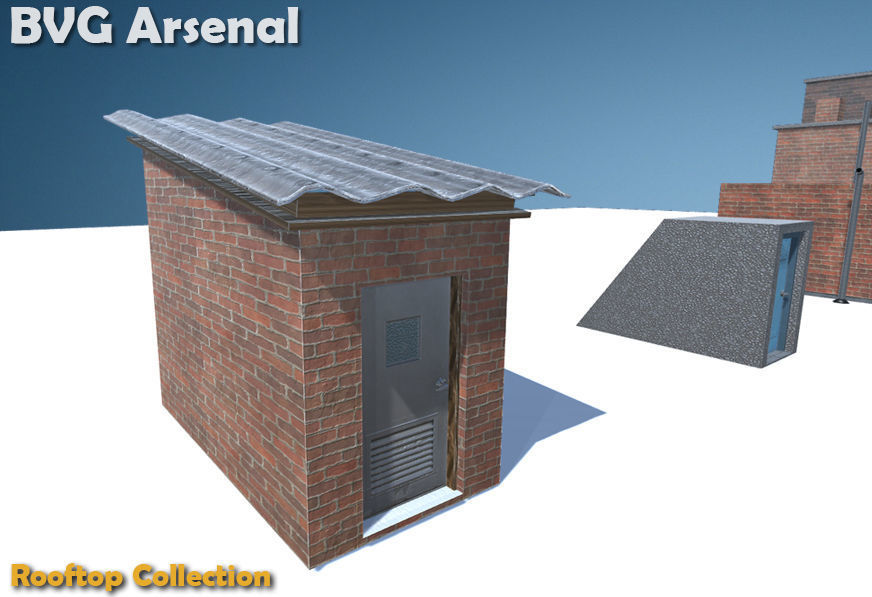 Rooftop Collection - HQ Low-poly 3D model_41