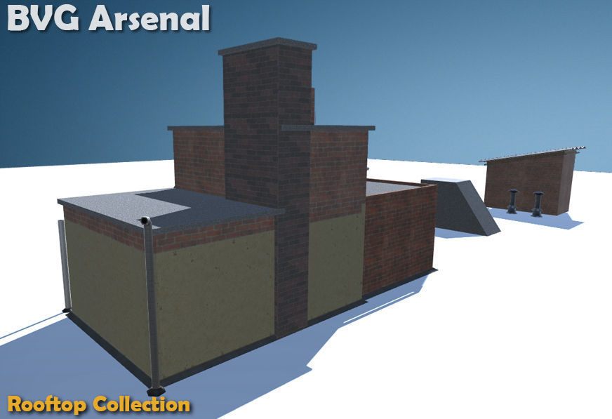 Rooftop Collection - HQ Low-poly 3D model_58