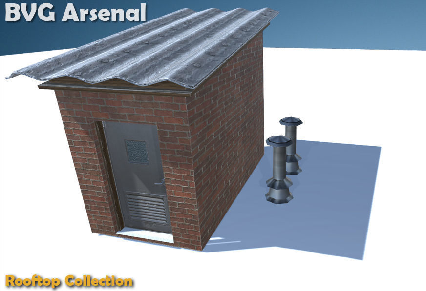 Rooftop Collection - HQ Low-poly 3D model_45