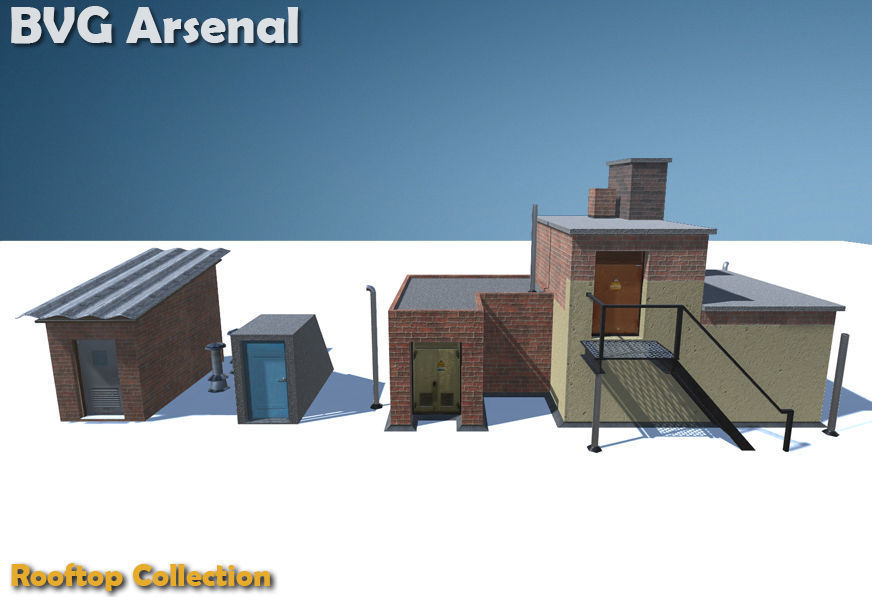 Rooftop Collection - HQ Low-poly 3D model_52