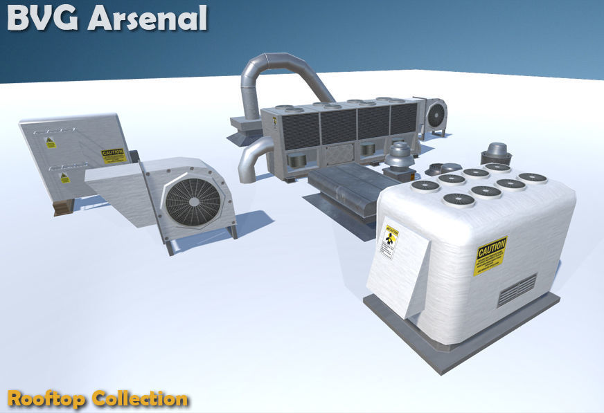 Rooftop Collection - HQ Low-poly 3D model_6