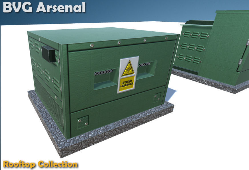 Rooftop Collection - HQ Low-poly 3D model_67