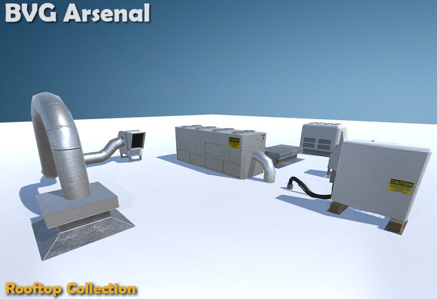 Rooftop Collection - HQ Low-poly 3D model_43