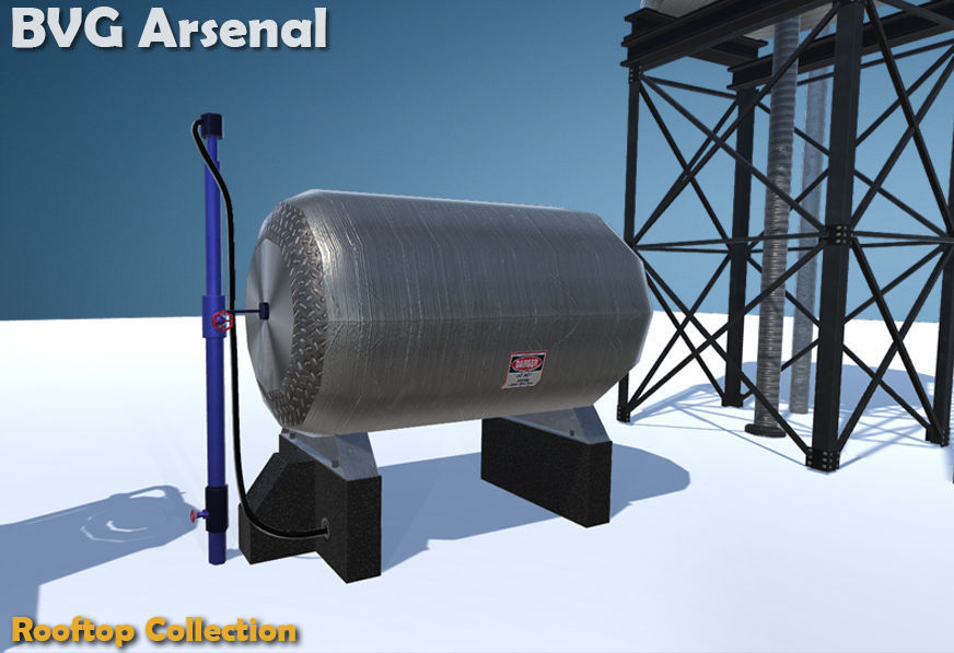 Rooftop Collection - HQ Low-poly 3D model_40