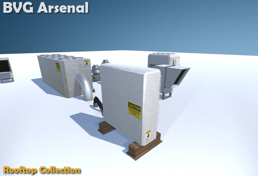 Rooftop Collection - HQ Low-poly 3D model_64