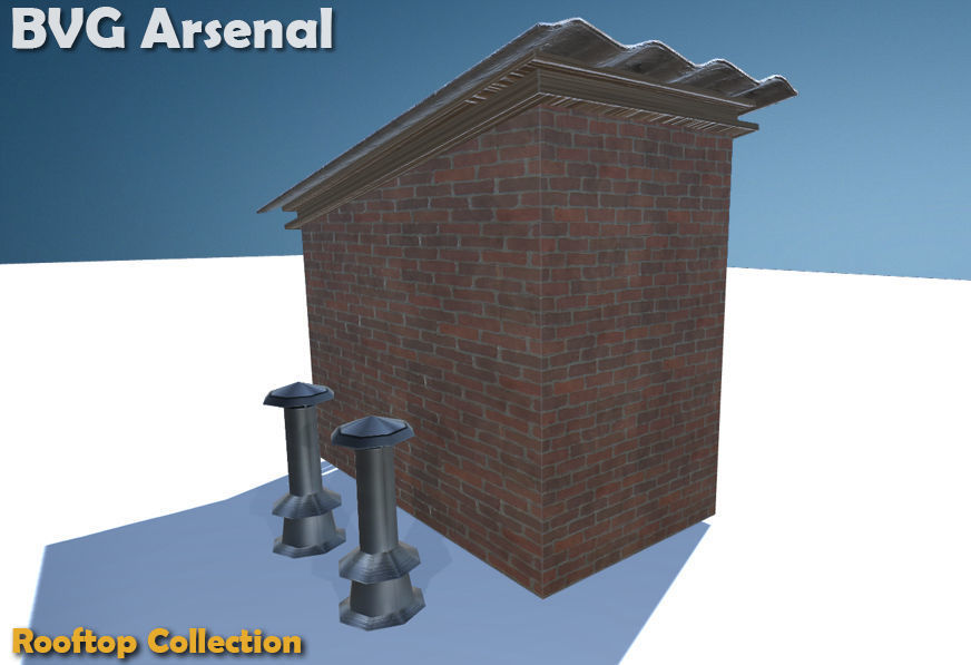Rooftop Collection - HQ Low-poly 3D model_16