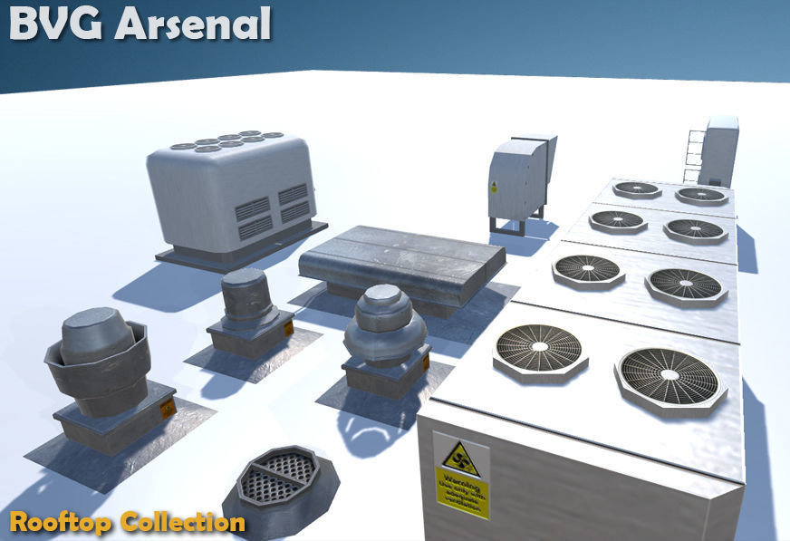 Rooftop Collection - HQ Low-poly 3D model_57