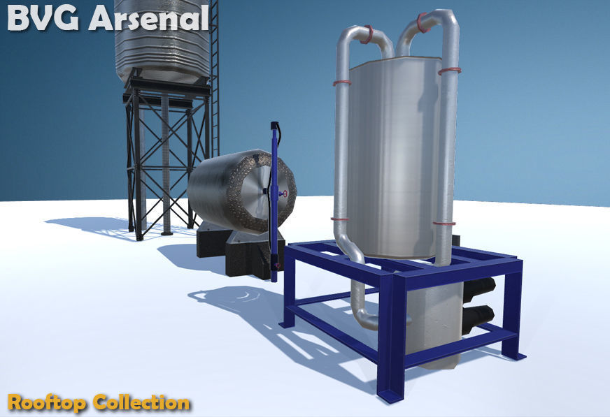 Rooftop Collection - HQ Low-poly 3D model_23