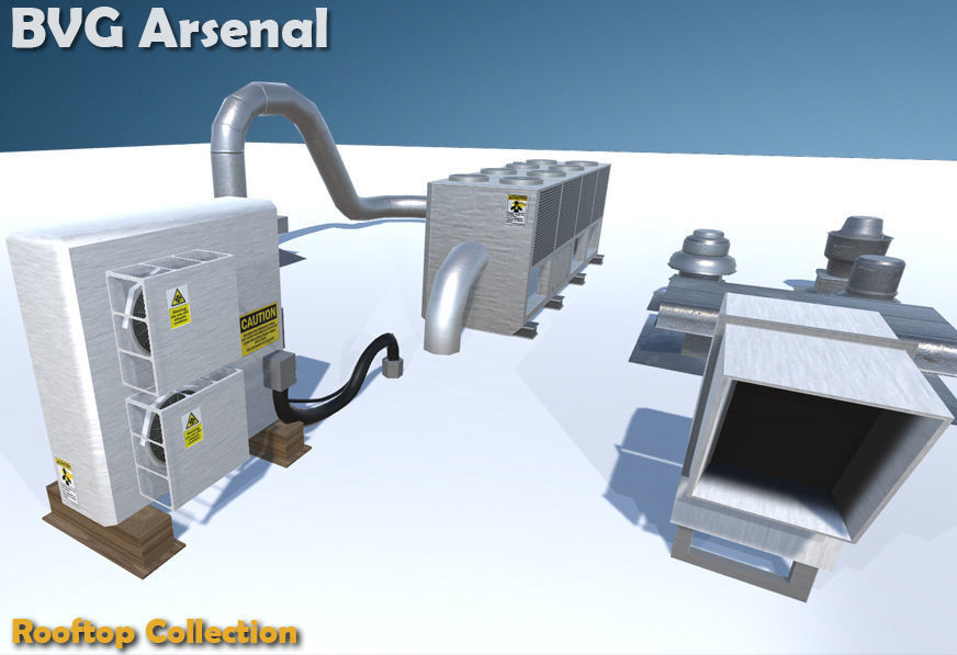 Rooftop Collection - HQ Low-poly 3D model_7