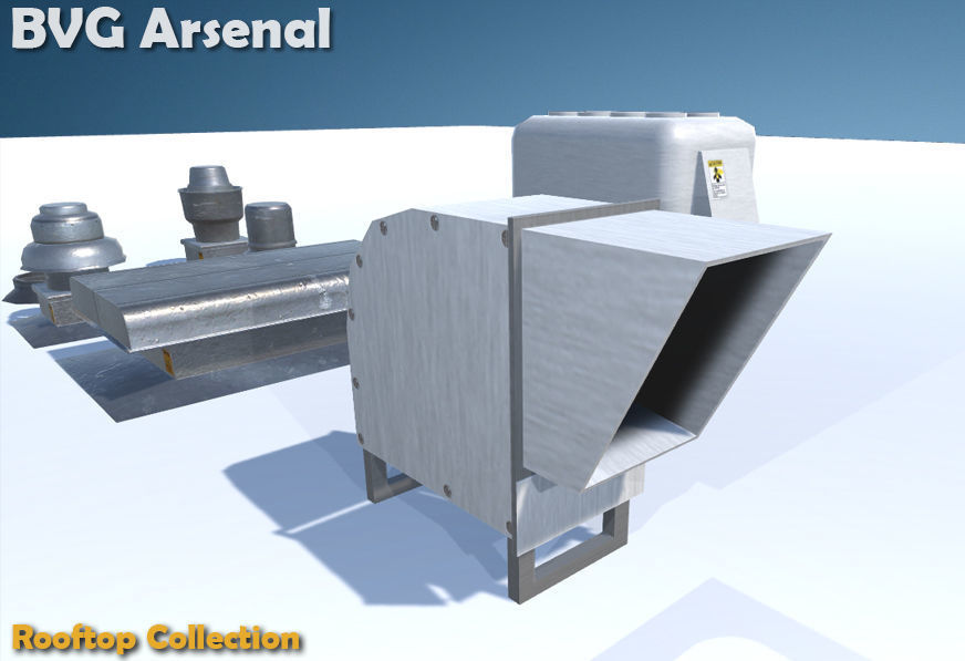 Rooftop Collection - HQ Low-poly 3D model_66