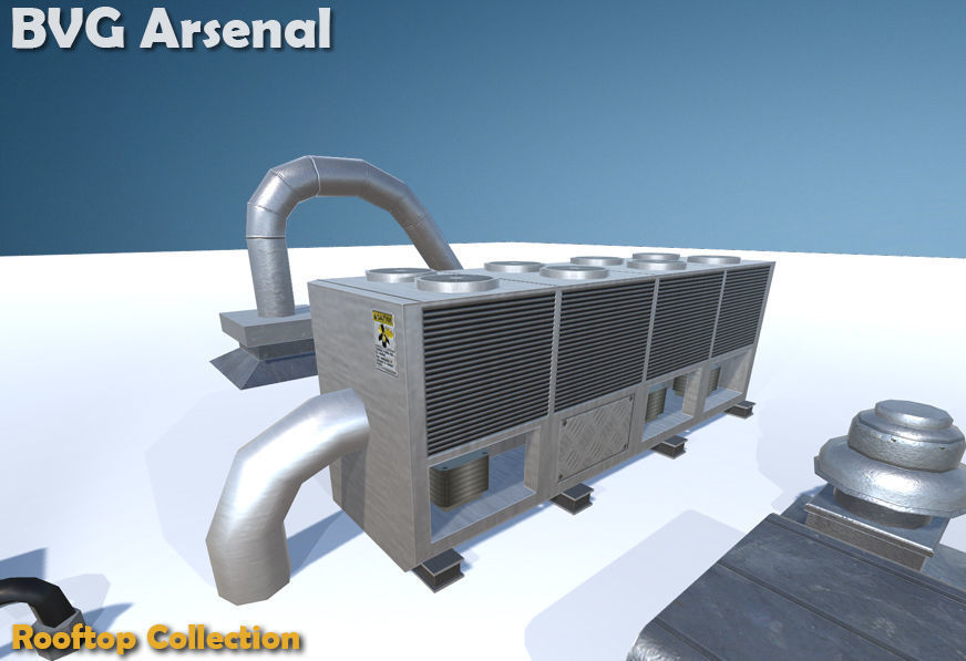 Rooftop Collection - HQ Low-poly 3D model_14