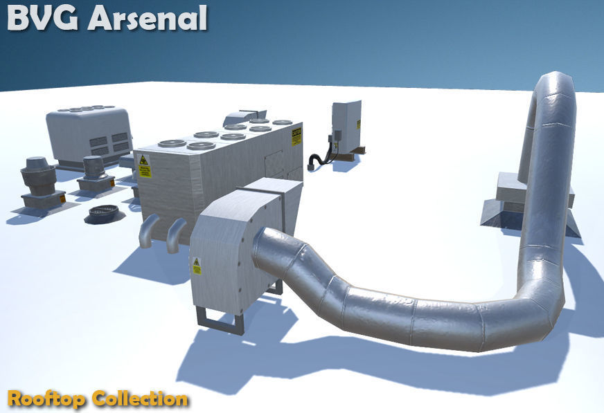 Rooftop Collection - HQ Low-poly 3D model_42