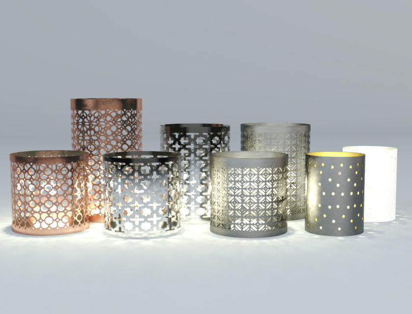 Tealight holders by HM Home 3D model_4