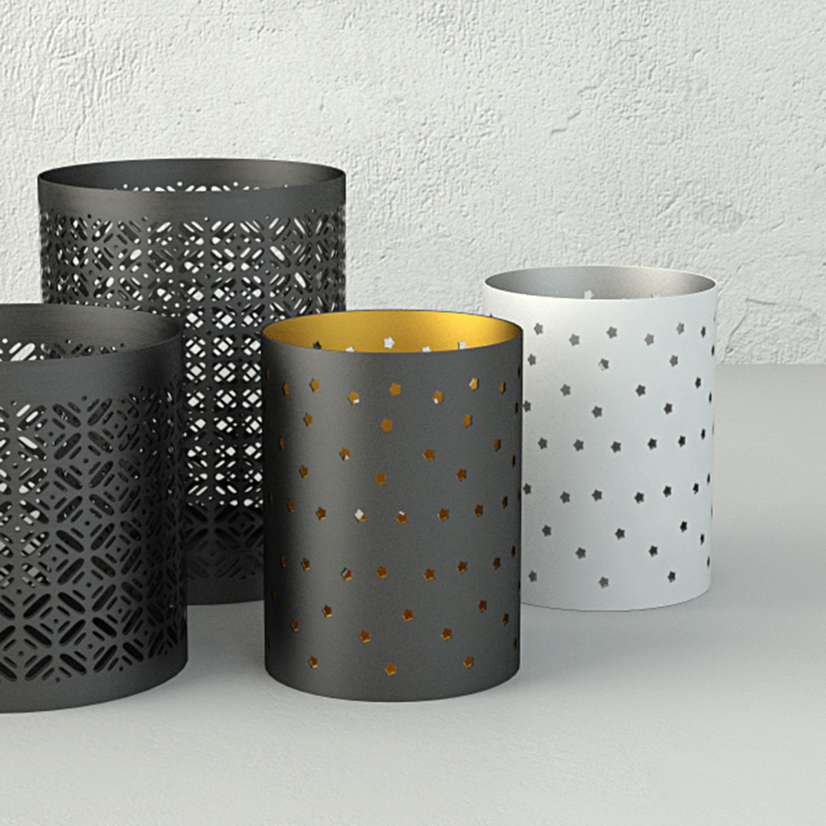 Tealight holders by HM Home 3D model_2
