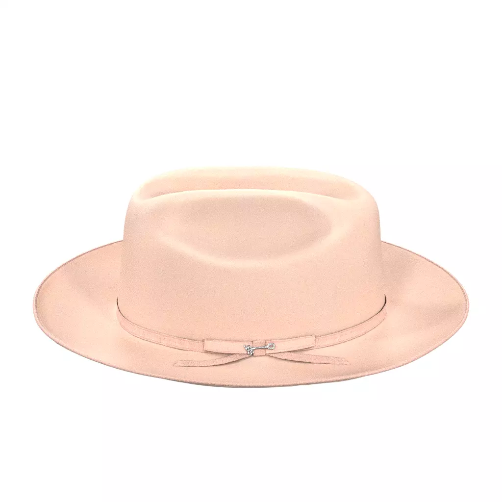 Stetson 6X Open Road Royal Deluxe Silverbelly Fedora Cowboy Hat Low-poly 3D model