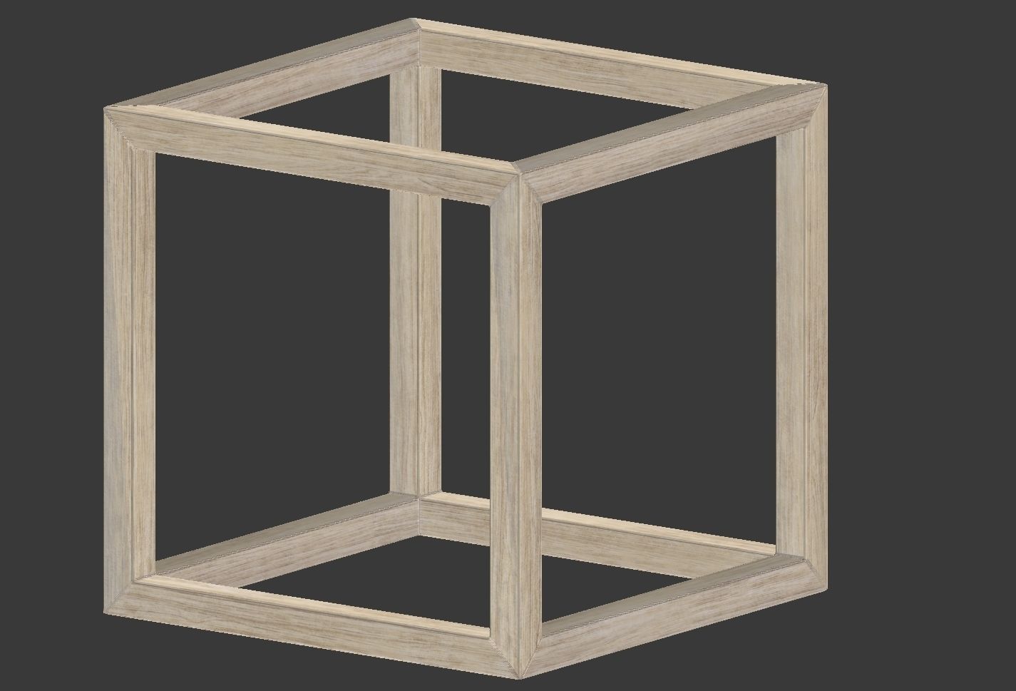 Modern Cube Frame Decoration 3D model_4