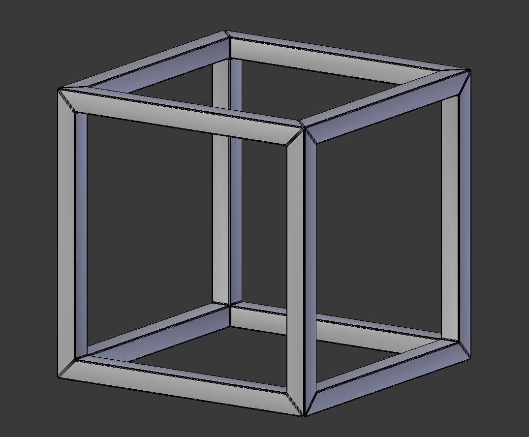 Modern Cube Frame Decoration 3D model_5