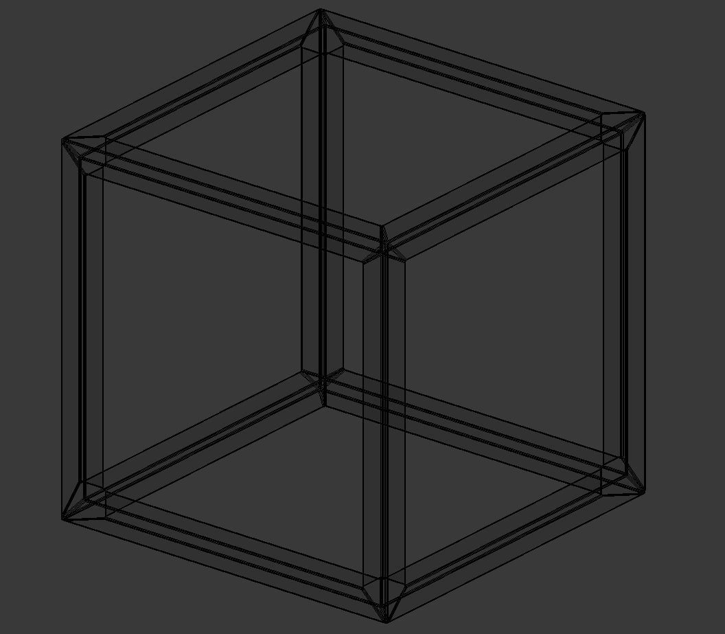 Modern Cube Frame Decoration 3D model_6