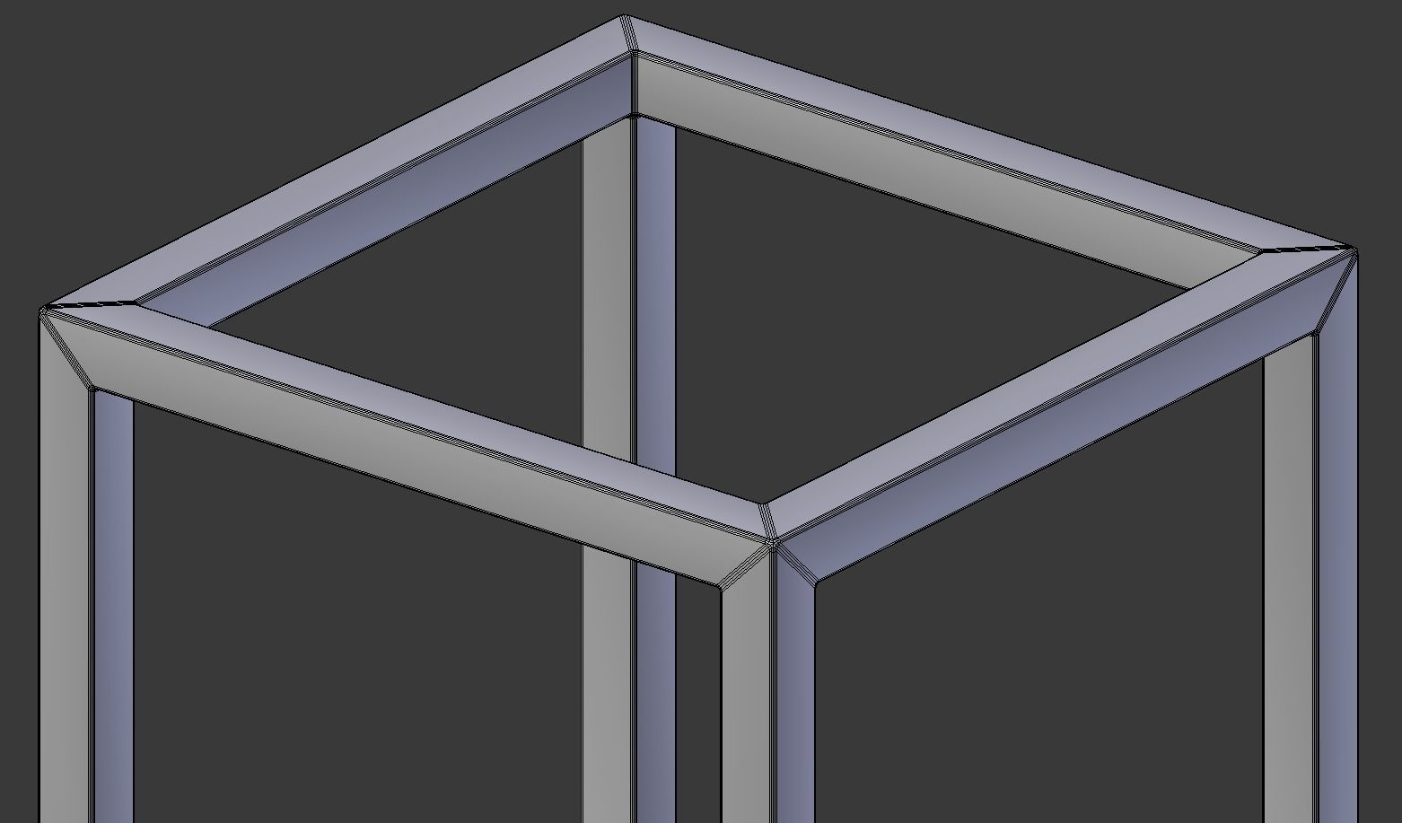 Modern Cube Frame Decoration 3D model_3